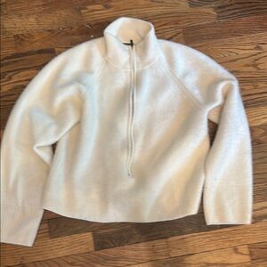 Elie Tahari Cream Cowl Neck Sweater Plush Cozy Fit